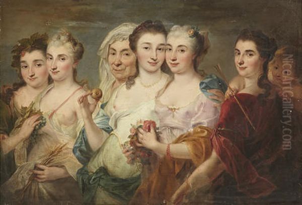 An Allegorical Scene With The Four Seasons And Other Figures - view 1