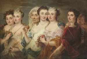 An Allegorical Scene With The Four Seasons And Other Figures