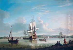 Woolwich Seen Across The Thames From Galleon's Point by Thomas Mellish