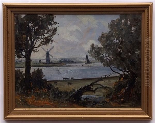 Broadland View With Windmill - view 1