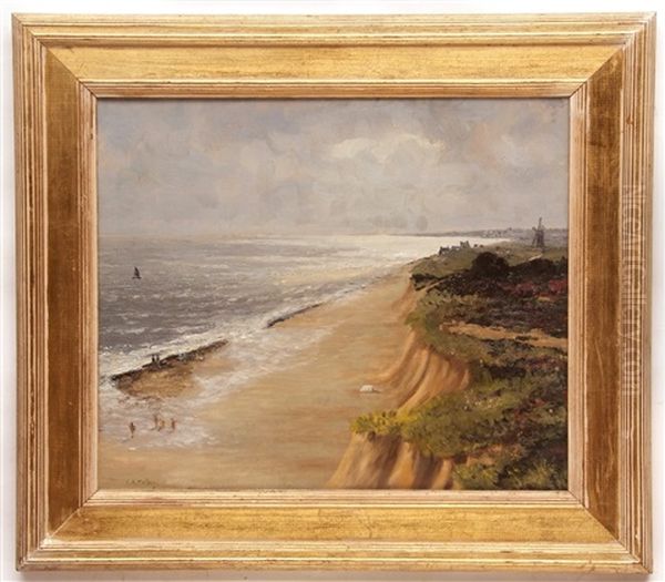 Figures On Sea Palling Beach - view 1