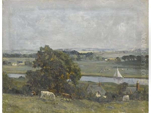 Broadland Landscape With Cattle - view 1