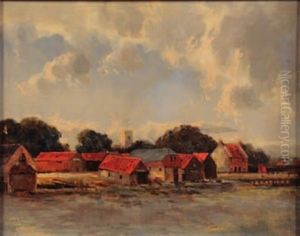 Red Roofed, Horning Norfolk by Campbell A. Mellon