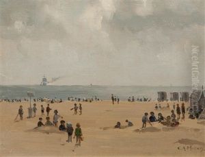Building Sandcastles, Gorleston Beach by Campbell A. Mellon