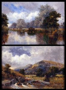 Above Glen Helen, Isle Of Man (+ A Summer Morning, Oil On Canvas, Coltishall; Pair)