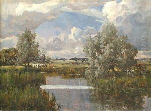 River Landscape With Windmill Beyond (+ Untitled Sketch, Verso)