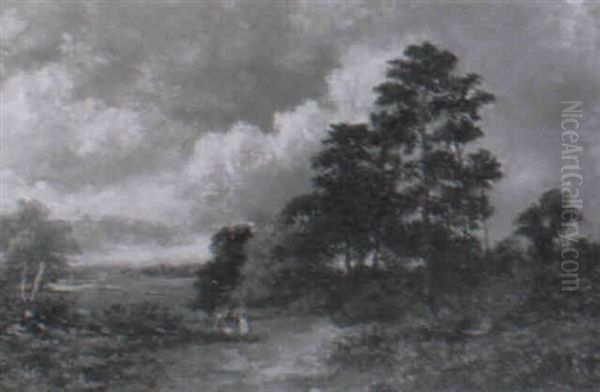 Mother And Child In A Clearing With Gorse And Heather - view 1