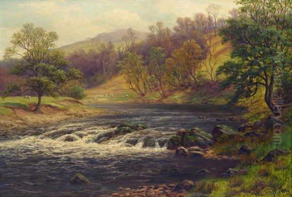 On The Wharfe, Bolton Abbey, Yorkshire - view 1