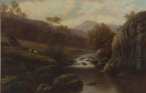 On The Lledr North Wales by William Mellor