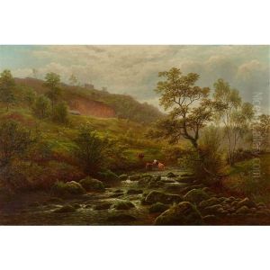 Birk Crag - From Oak Beck Near Harrogate by William Mellor