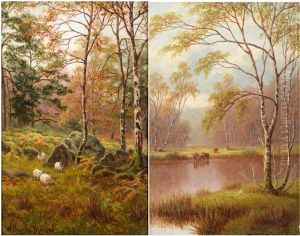 "rokeby, Near Barnard Castle"
"hebden Wood, Ilkley" And "on The Nidd, Yorkshire"