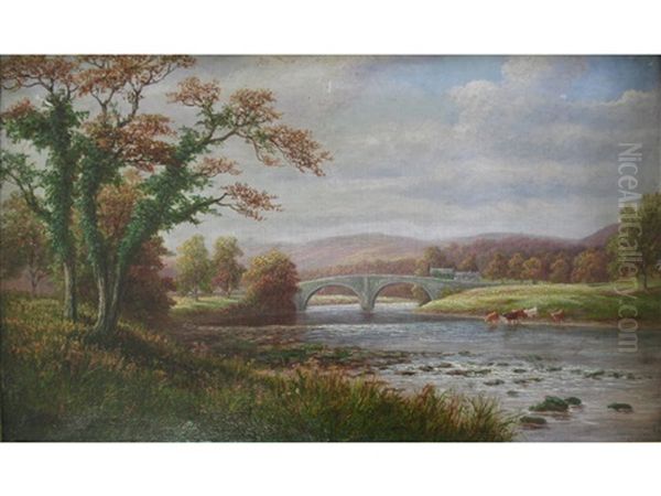Bolton Bridge From The Wharfe, Bolton Abbey, Yorkshire - view 1