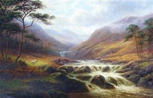 Mountain Stream Nr Capel Curing North Wales by William Mellor