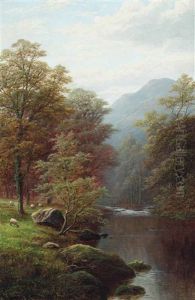 On The Rothay, Westmoreland by William Mellor