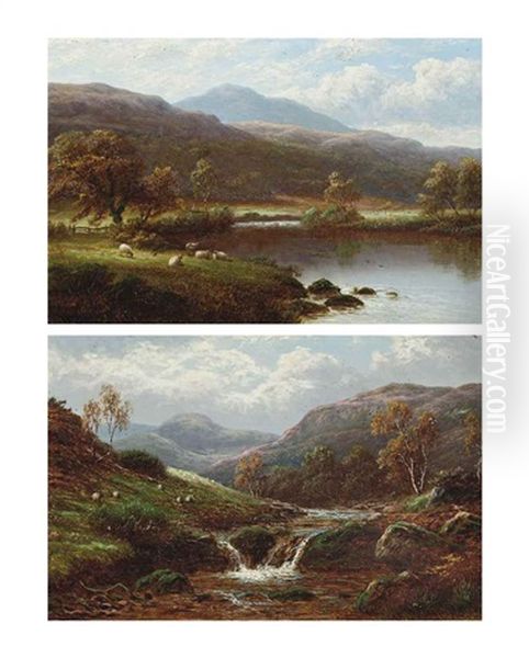 On The Lledr, North Wales And View In Borrowdale, Cumberland (pair) - view 1