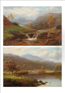 View In Borrowdale, Cumberland; On The Lledr, North Wales (2 Works) by William Mellor