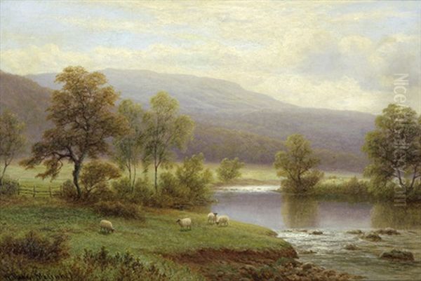 On The Wharfe Near Beamsley, Yorkshire - view 1