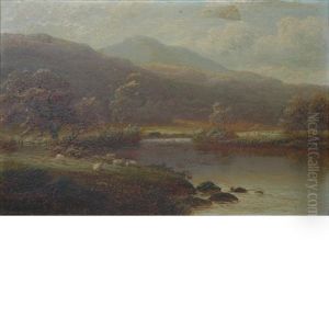 View In Borrowdale (cumberland)(+ On The Lledr, North Wales; 2 Works) by William Mellor