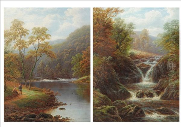 Meeting Of The Waters, Bolton Woods, Yorkshire (+ On The Scandale, Near Ambleside, Westmorland; Pair) - view 1