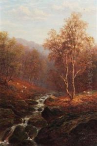 Mountain Stream, Near Capel Curig, North Wales (+ On The Scandale, Near Ambleside, Westmoreland, Pair) by William Mellor