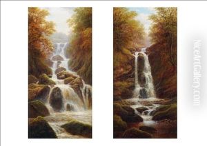 Fall Posforth Ghyll, Bolton Woods (+ Lodore Falls, Borrowdale, Cumberland; Pair)
