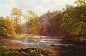 Scar From The Wharfe, Bolton Abbey by William Mellor