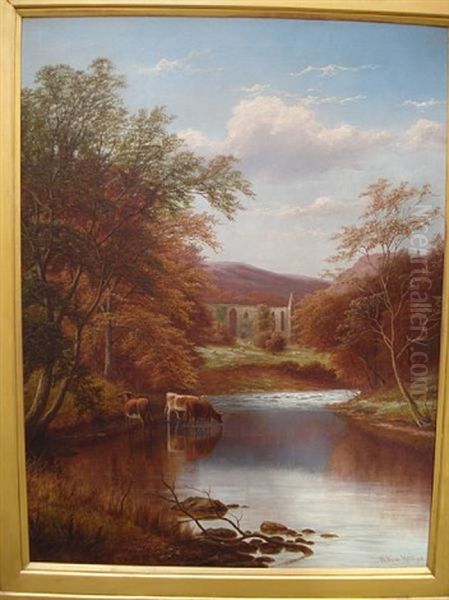 Bolton Abbey, On The Wharfe, Yorkshire, Autumn - view 1