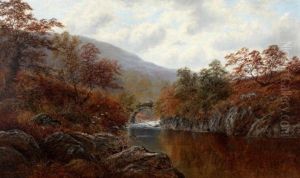 A View Of Pont-y-aberglaslyn, Wales A View Of Pont-y-aberglaslyn, Wales