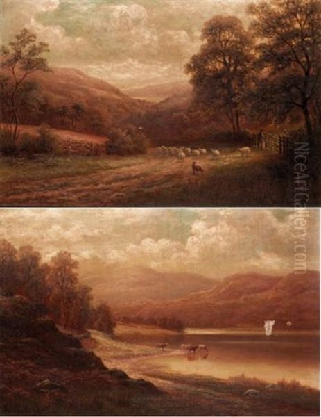 In The Washburn Valley, Yorkshire (+ Rydal Lake From Loughrigg Side, Westmoreland; Pair) - view 1