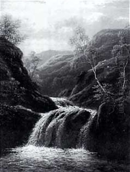 Moutain Stream Near Capel Curig, North Wales - view 1