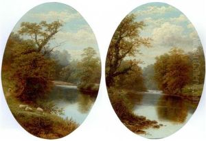 On The Wharfe, Bolton Woods, Yorkshire (+ On The Nidd, Yorkshire; Pair) by William Mellor