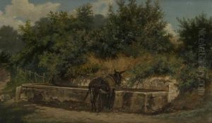 "un Fontanile" by Cesare Bertolla