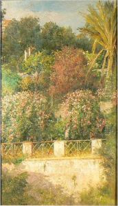 Angolo Fiorito Di Villa Borghese by Cesare Bertolla