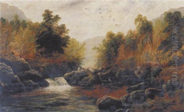On The Lledr Near Bettws-y-cord, North Wales - view 1