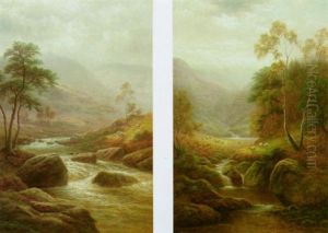 Mountain Stream, Near Capel Curig, North Wales by William Mellor