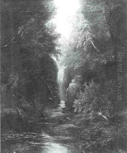 Wooded Landscape Near A Stream by William Mellor