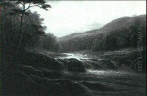 On The Llugwy North Wales by William Mellor