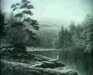On The Conway, North Wales On The Dee, North Wales, Near Llangollen by William Mellor