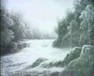 The Ure In Flood, Nr Aysgarth, Wensleydale  On The Wharfe Bolton Abbey, Yorkshire