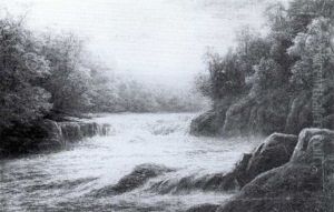 The Ure In Flood, Nr Aysgarth, Wensleydale; On The Wharfe, Bolton Abbey, Yorkshire by William Mellor