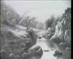 On The Lledr North Wales by William Mellor
