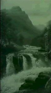 Falls On The Tummel, Perthshire by William Mellor
