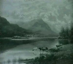 Grasmere Lake, Westmorland Rydal Lake, Westmorland (a Pair) by William Mellor