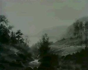 The Three Reaches Of Ullswaterfrom The Hills, Westmoreland- A Peep Of Derwentwater & Skid.from The Hills, Cumberland by William Mellor