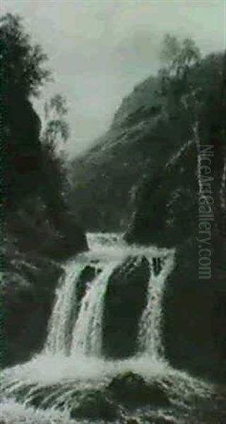 Landscape With Waterfall - view 1