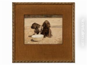 Two Puppies by Nikolai Alekseevich Melnikov
