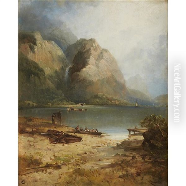 Salmon Fishing Along The Delaware River Gap - view 1