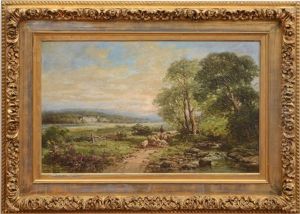 Lowland Scene With Manor In The Distance