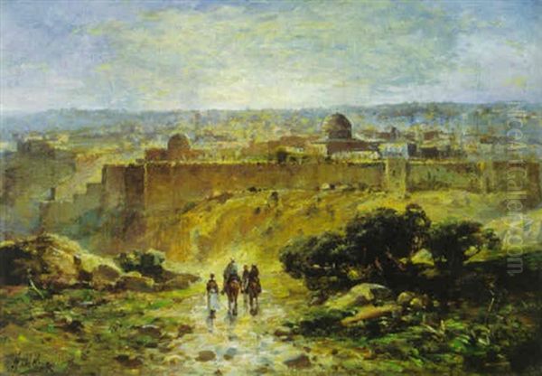 Jerusalem Hill From Mount Of Olives - view 1