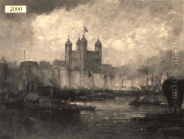 Boats On The Thames River With A View Of The Tower Of London - view 1